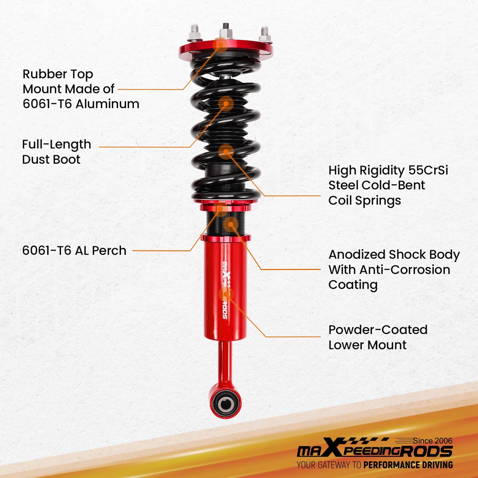 Coilovers Suspension Kit for Lexus IS250 IS350 RWD (2006–2013)