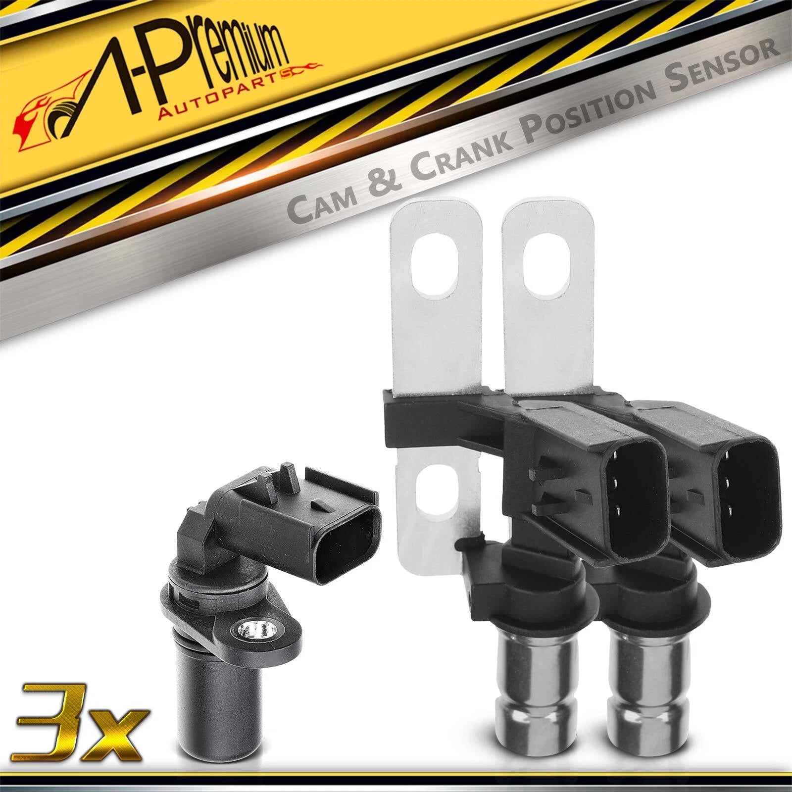 2X Camshaft & Crankshaft Position Sensors for Jeep Liberty (2002–2007)