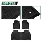 TPE Floor Mats for Silverado Sierra 1500 2500 3500 Crew Cab (2019–2026)