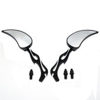 Teardrop Flame Mirror for Harley Softail Fatboy Sportster