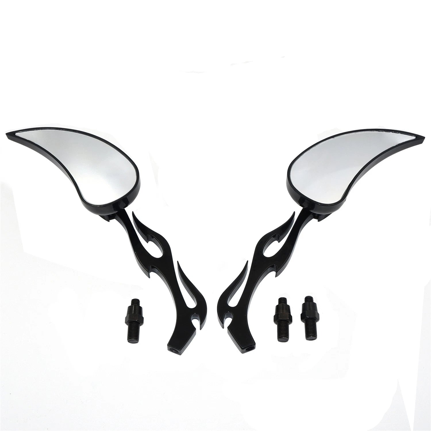 Teardrop Flame Mirror for Harley Softail Fatboy Sportster