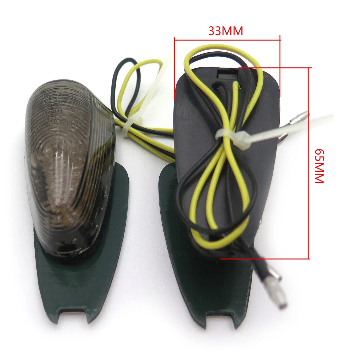 LED Turn Signal Light Indicator for Universal Motorcycle (Black)