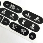 Radio Button Repair Decal Sticker for 2002-2006 Cadillac Isuzu Black