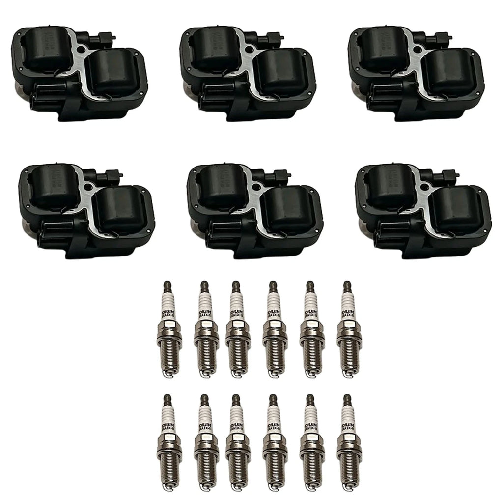 Set of 6 Ignition Coils & 12 Spark Plugs for Mercedes-Benz C-Class