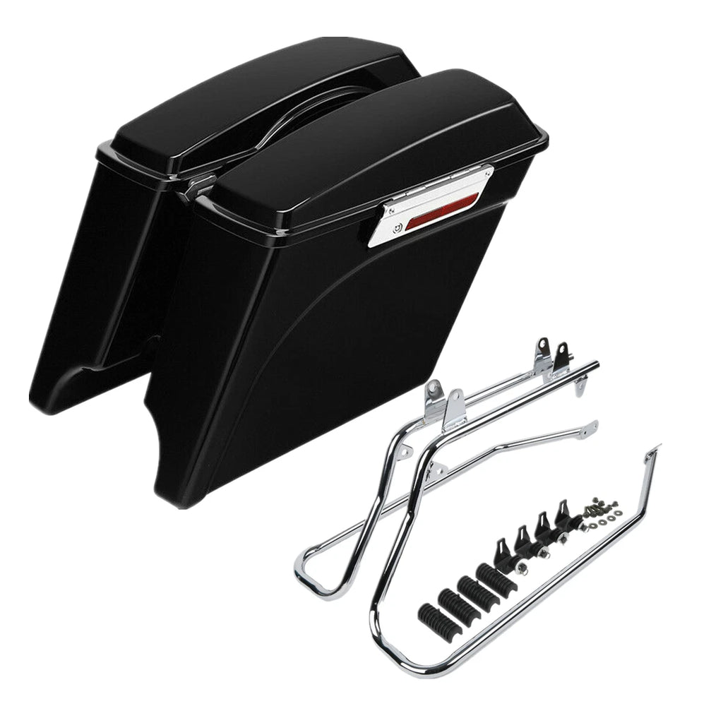 Extended Hard Saddlebags & Conversion Brackets for Harley Softail (1984–2017)