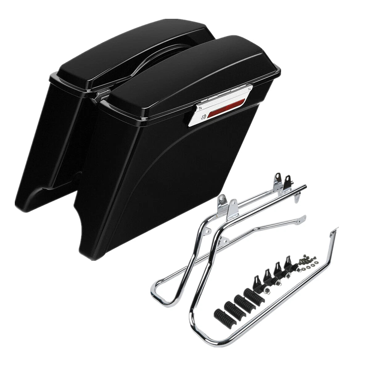 Extended Hard Saddlebags & Conversion Brackets for Harley Softail (1984–2017)