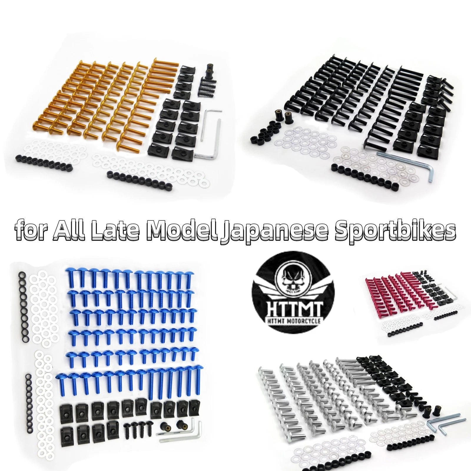 Round Fairing Bolt Kit for Honda CBR & Suzuki Hayabusa (M5 & M6)