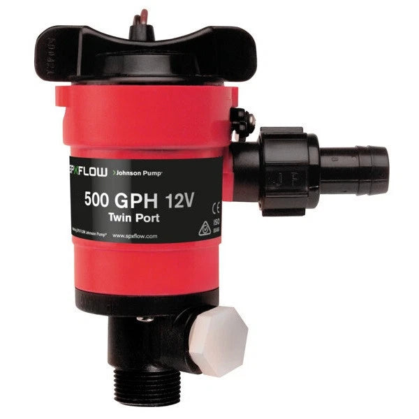 Twin Port Livewell Aerator Pumps for Johnson 48903 (12V, 1000 GPH)