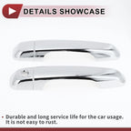 Set of 4 Car Door Handle Covers for Toyota Land Cruiser Prado  Silver Tone