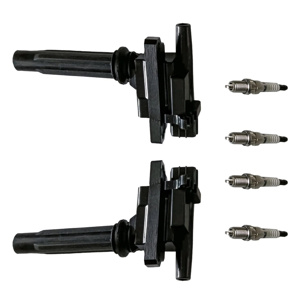 Ignition Coil & NGK V-Power Spark Plug Set for Mazda Protege (1999-2003)