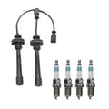 Denso Wire Set & 4 Iridium Power Spark Plugs for Dodge Mitsubishi L4