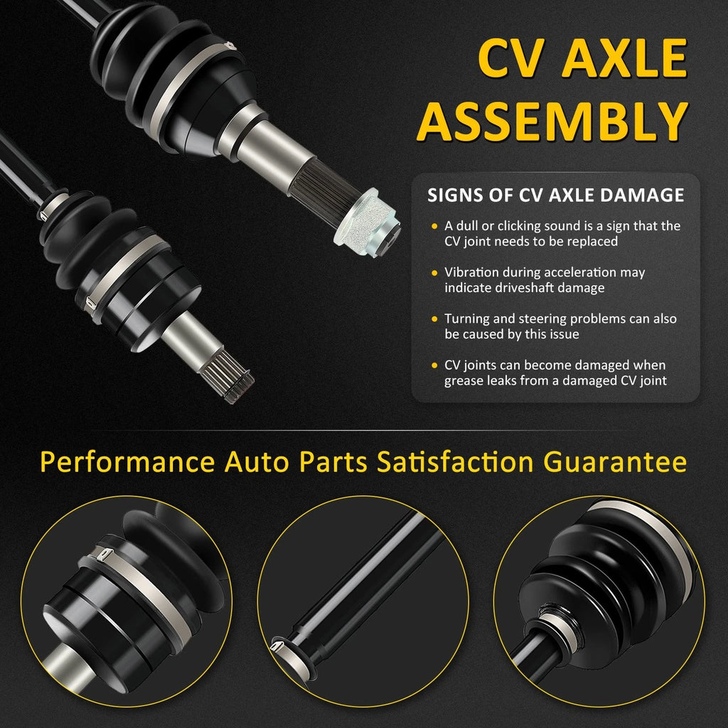 Set of 4 CV Axle Shafts for Yamaha Rhino 700 4x4 (2008–2013)