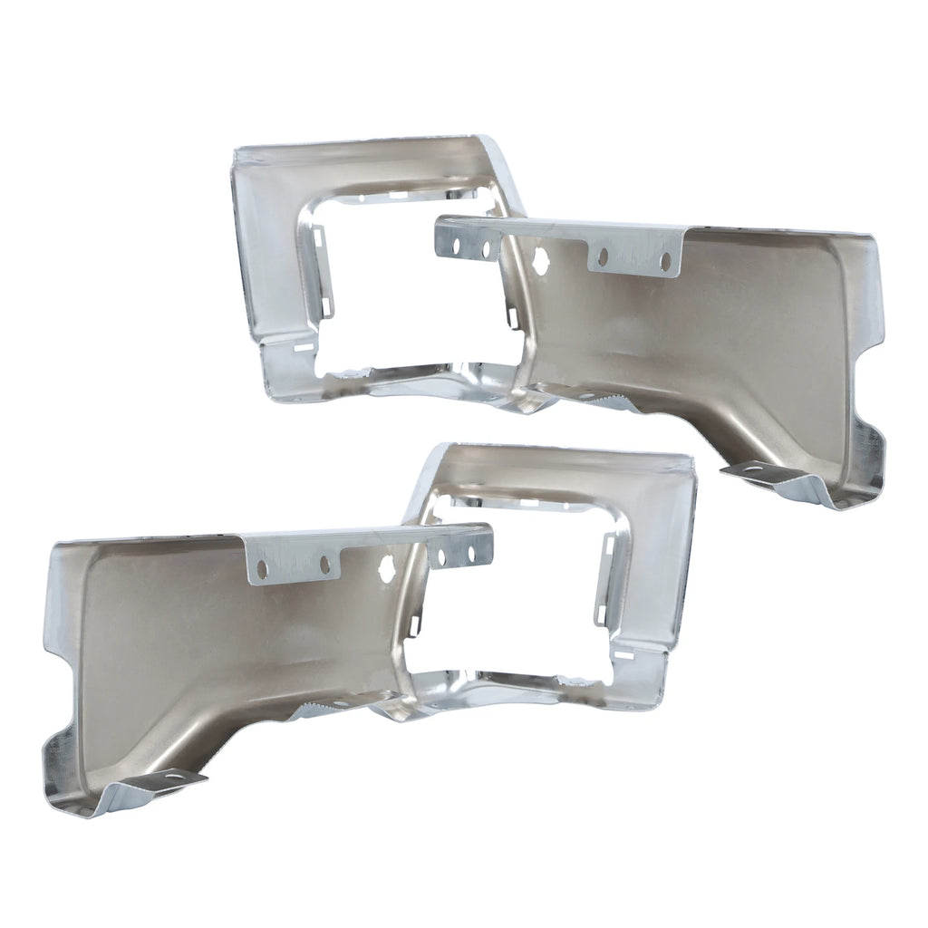 Set of 2 Rear Bumper End Caps for Ford F-250 (2023–2025) Chrome