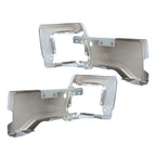 Set of 2 Rear Bumper End Caps for Ford F-250 (2023–2025) Chrome