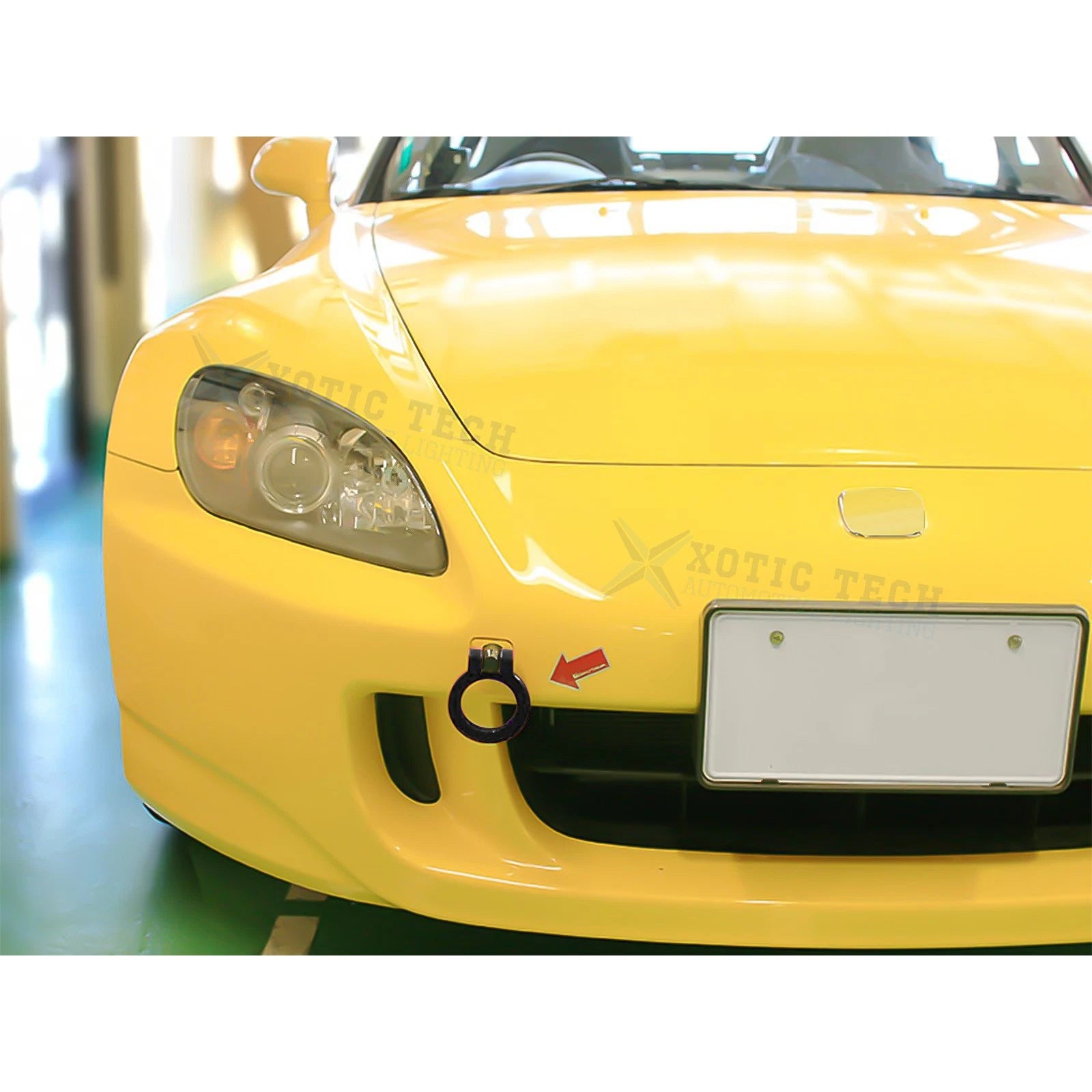 Black Track Racing Aluminum Tow Hook Ring for Honda Fit (2006-2008)