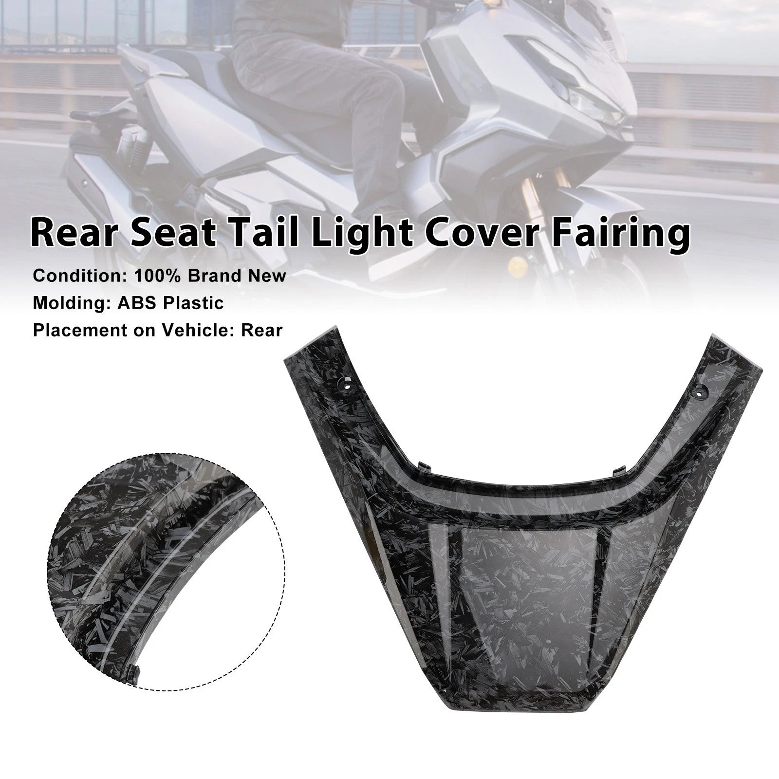 Rear Seat Tail Light Cover Fairing for Honda ADV 350 (2022–2025) Carbon