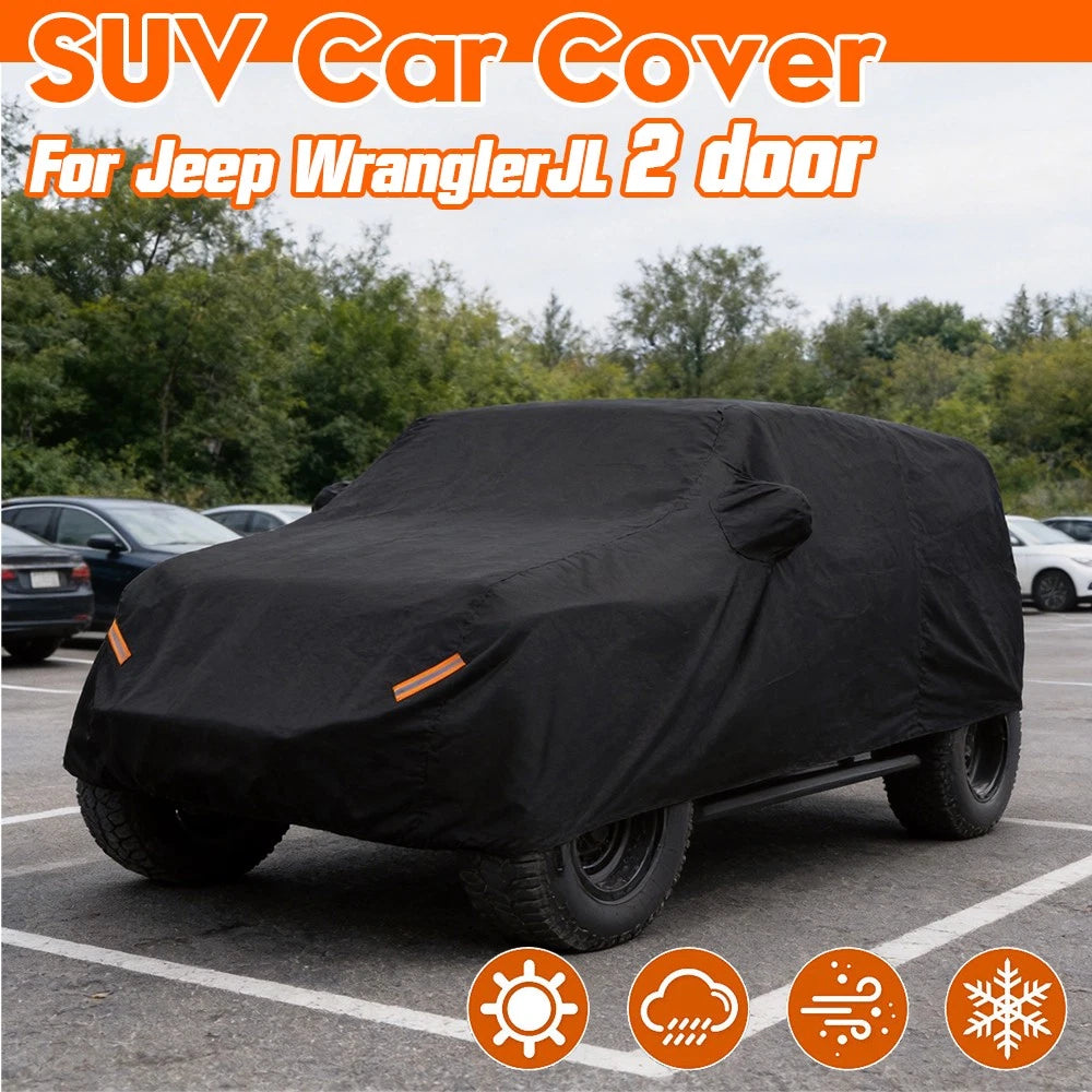 Custom Car Cover for Jeep Wrangler JK JL (2007–2023) Waterproof All Weather