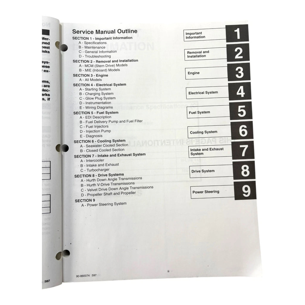 Electronic Diesel Injection Service Manual #22 for MerCruiser (1997)