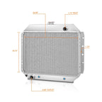 2-Row Aluminum Racing Radiator for Ford F-100/F-150/F-250/Bronco (1968–1979)
