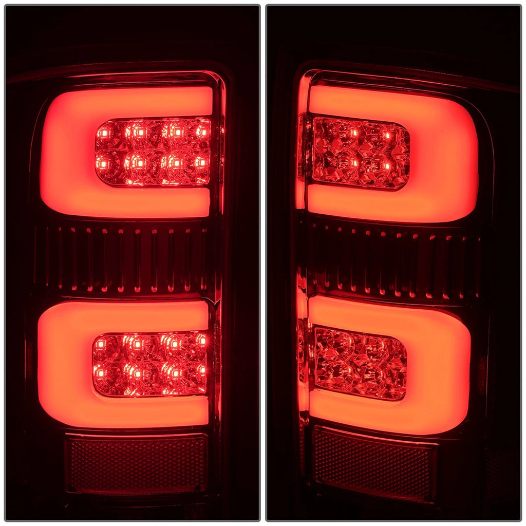 LED C-Tube Bar Tail Brake Light Lamp Chrome for GMC Sierra 1500 2500HD (2007–2014)