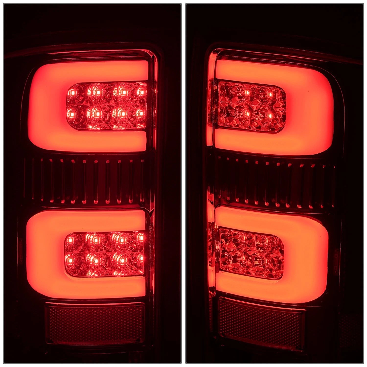 LED C-Tube Bar Tail Brake Light Lamp Chrome for GMC Sierra 1500 2500HD (2007–2014)