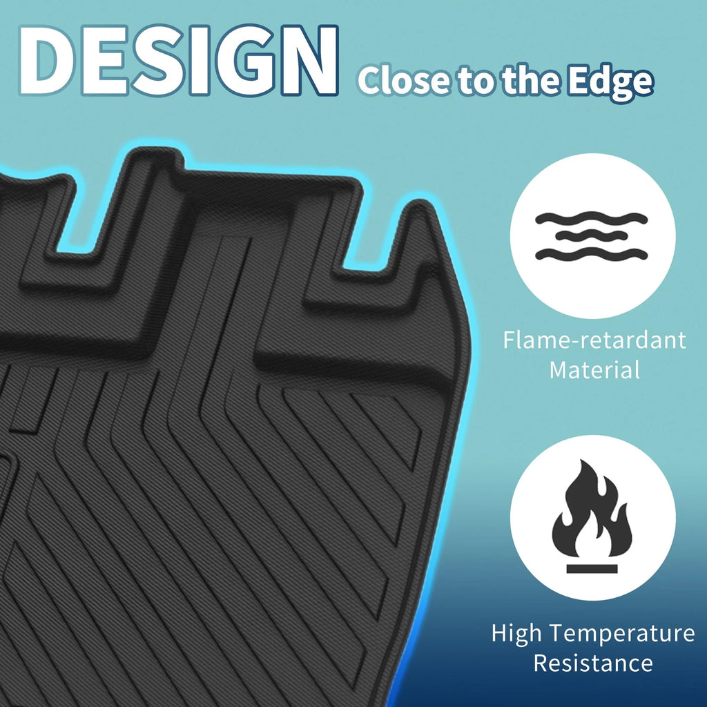Flat Face Cargo Liner Rear Trunk Mat for Toyota Sienna (2011–2019) TPE