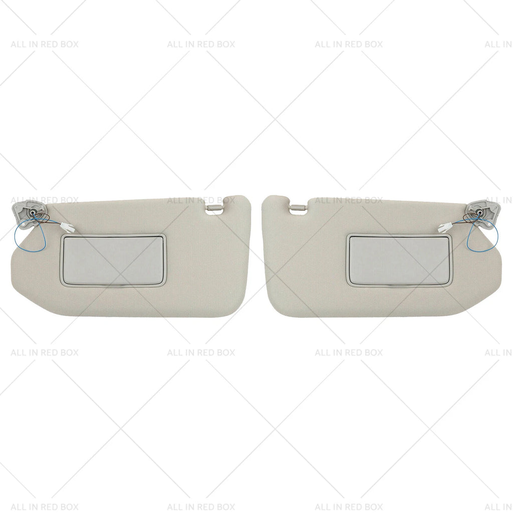 Set of 2 Grey Sun Visors with Mirror for Nissan Pathfinder Infiniti QX60 (2013–2020)