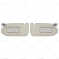 Set of 2 Grey Sun Visors with Mirror for Nissan Pathfinder Infiniti QX60 (2013–2020)