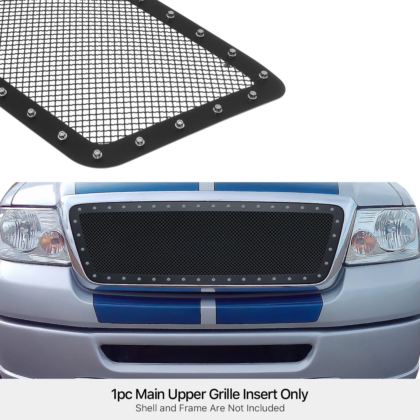 Upper Black Mesh Grille Insert for Ford F-150 (2004-2008)