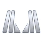 6Pc Chrome Pillar Post Covers for Toyota Prius (2004–2008)