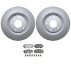 Front Brake Kit 320mm Disc Rotors Akebono Ceramic Pads for Ford Edge, Lincoln MKX (2007–2018)