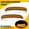 LED Amber Lens Front Side Marker Light Set for Chrysler 300 (2015–2023)