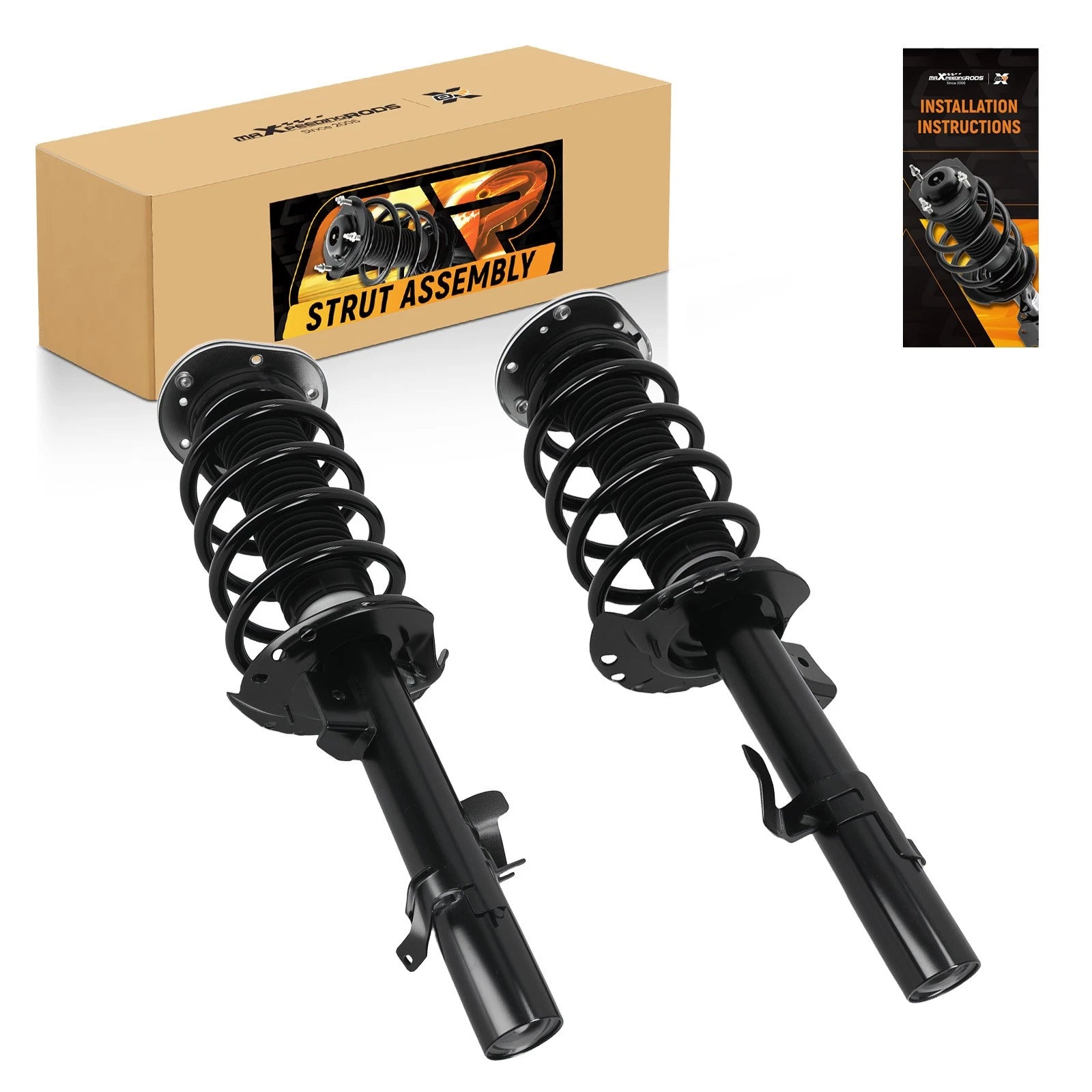 2X Complete Front Struts Coil Springs Assembly for Land Rover LR2 (2008–2015)