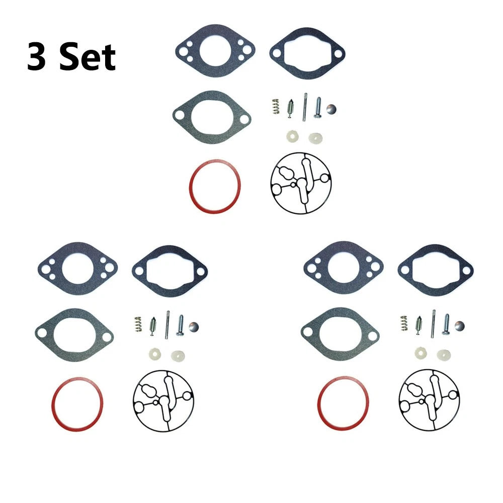 Set of 3 Carburetor Gasket Overhaul Kits for Briggs & Stratton (696146, 696147)