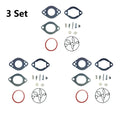 Set of 3 Carburetor Gasket Overhaul Kits for Briggs & Stratton (696146, 696147)