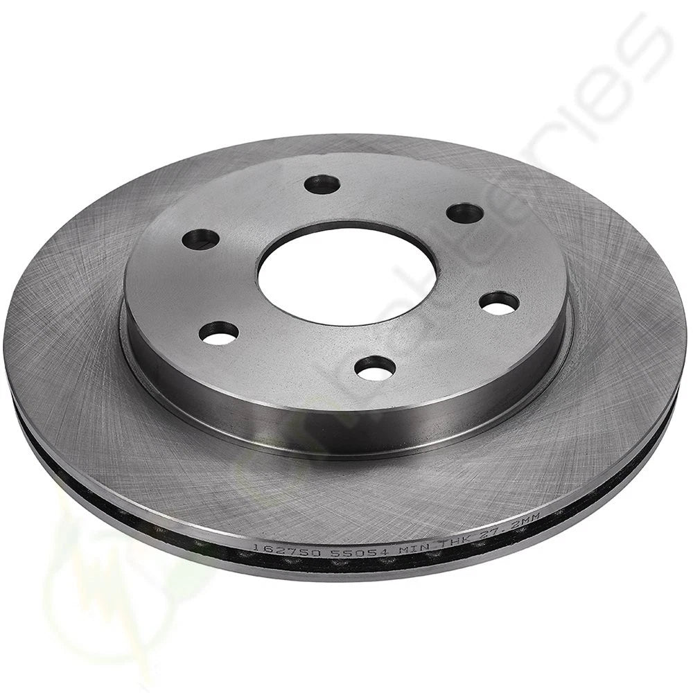 Set of 2 Front Rear Solid Brake Rotors for GMC Sierra 1500 (2001–2007)