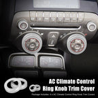 Set of 4 Aluminum Alloy Center Control Ring Knob Covers for Chevrolet 