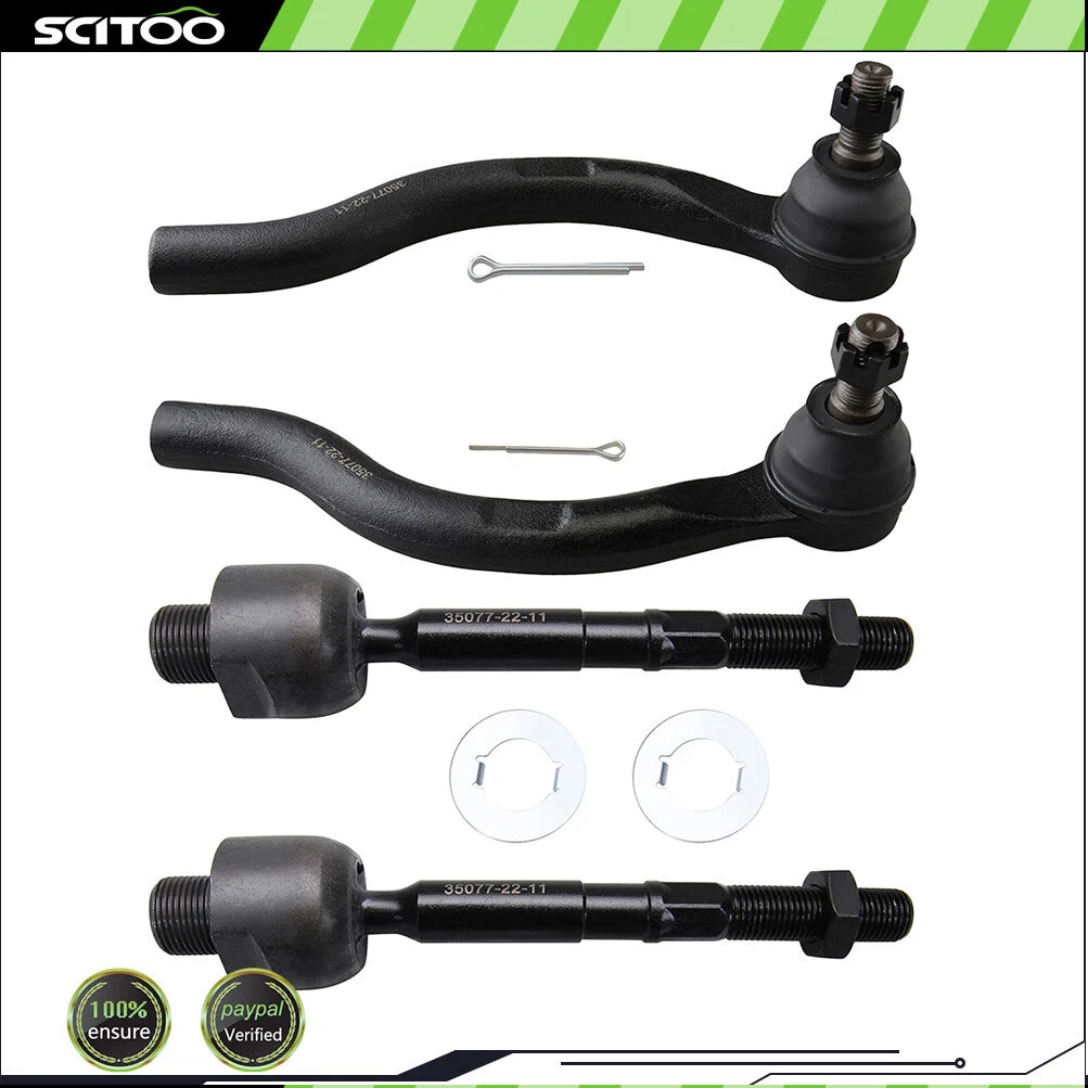 Set of 4 Front Tie Rod End Steering for Honda Civic Acura ILX (2013–2015)
