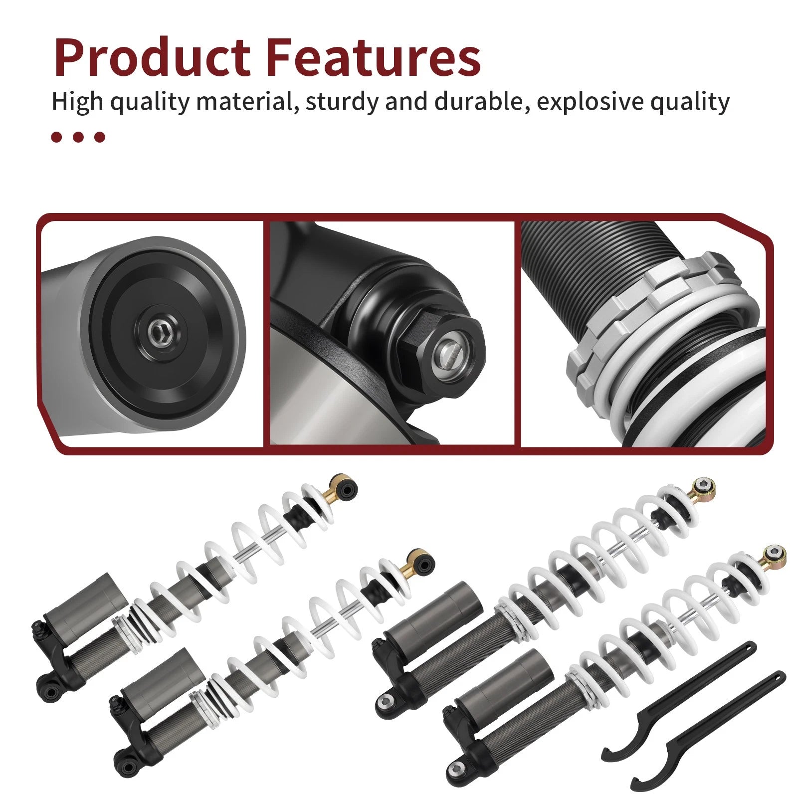 Front and Rear Shock Absorbers for Polaris RZR S 800 (2009-2012)