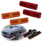 Set of 4 Amber Front Red Rear Side Marker Light Lenses for Plymouth Turismo