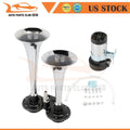 Dual Trumpet Air Horn Compressor Kit for Truck Boat (Train)