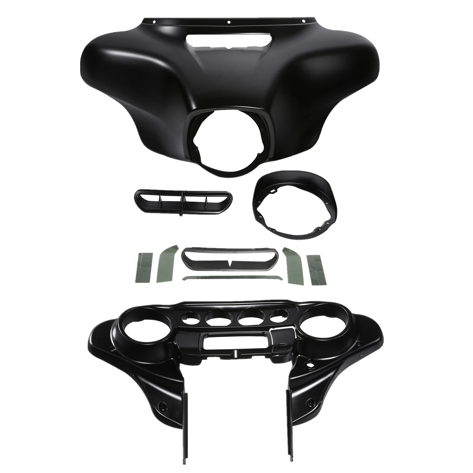 Batwing Inner Outer Fairing for Harley Touring Electra Glide (2014–2024) Black Denim