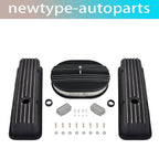 Short Valve Covers & 12" Oval Air Cleaner for Chevy SBC (1958–1986)