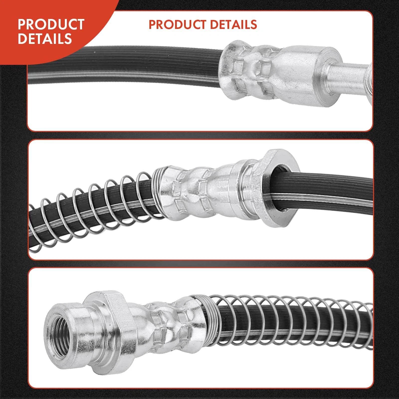 2X Front Brake Hydraulic Hose for Chrysler Sebring Dodge Mitsubishi (2001–2010)
