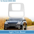 Front Row Light Trim Bezel for Honda N-BOX (2023) Silver Tone