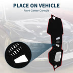 Dashboard Cover Mat for BMW 4 Series (2021) - Sun Protector Pad Black Red