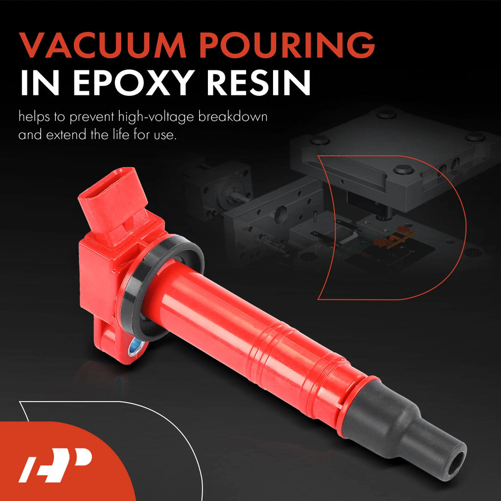 Red Ignition Coil for Toyota Tacoma & Tundra & 4Runner (2005–2015)
