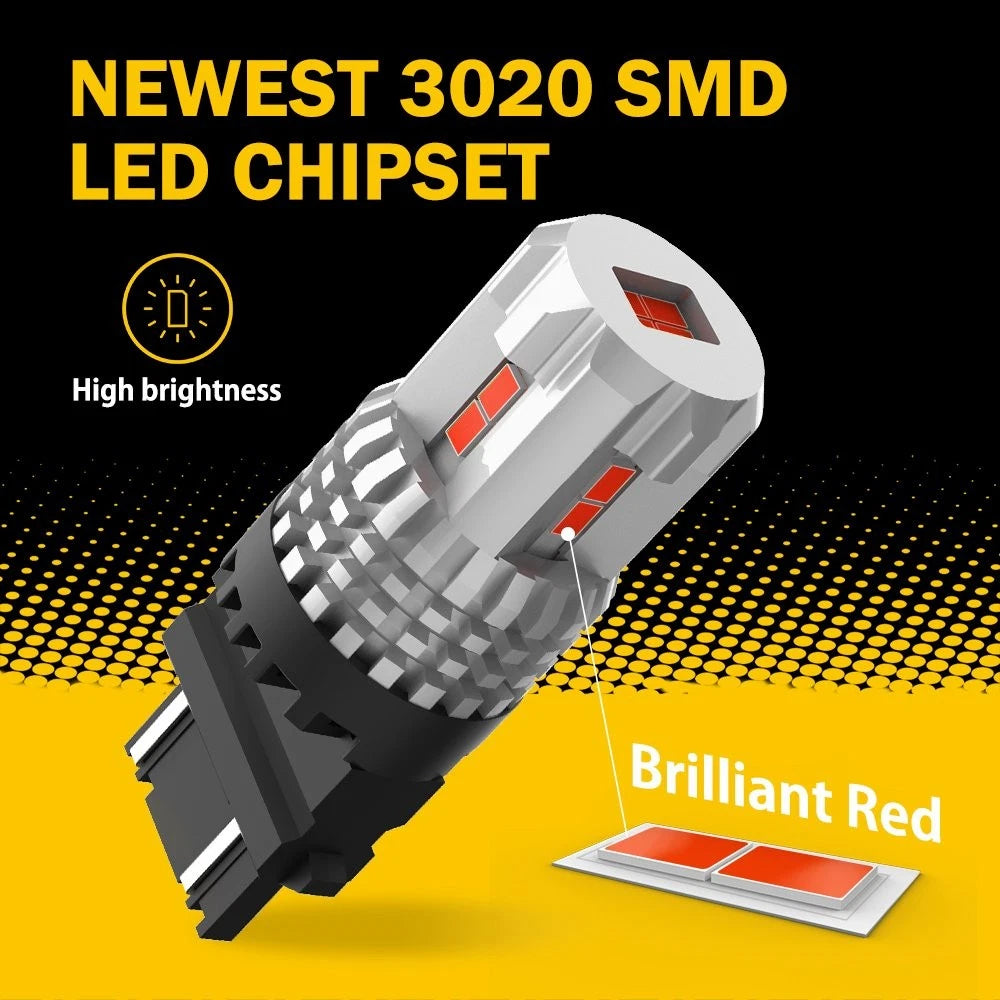 2X 3157 LED Red Brake Tail Stop Light Bulbs for Various Vehicles