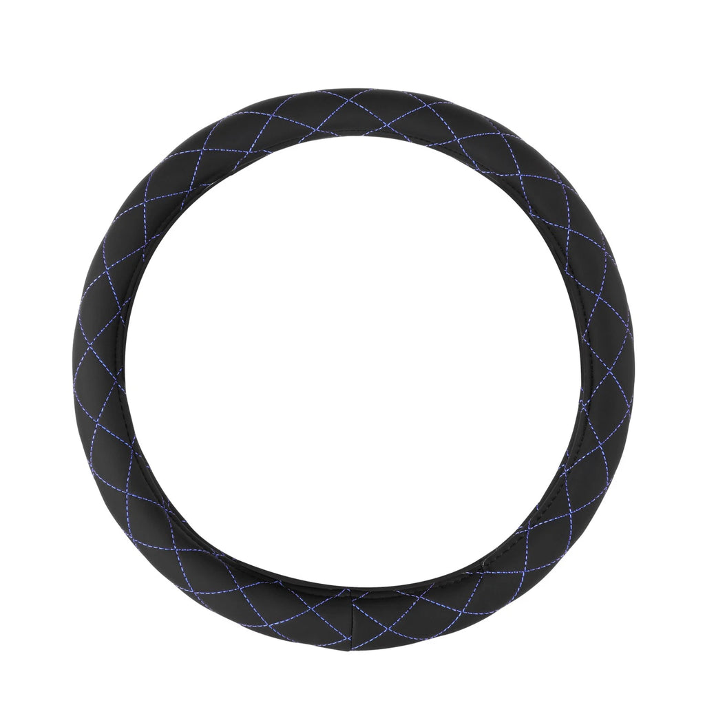 Steering Wheel Cover for Universal Fit (14.5"-15", Blue, Matte Grain)