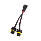 LED HID Headlight Adapter Cable 9006 to Dual 9005 for Fog Light Installation